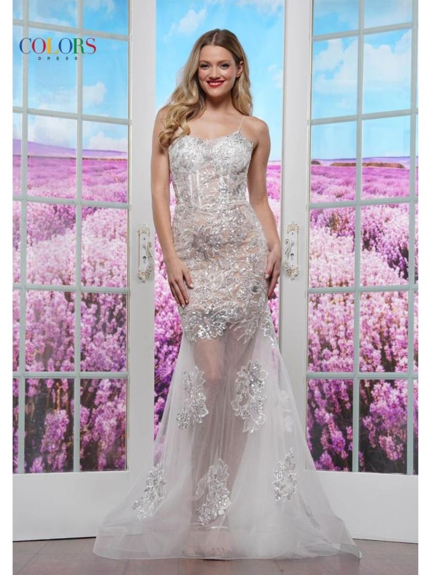 Prom Dresses Long Formal Fitted Applique Prom Dress White