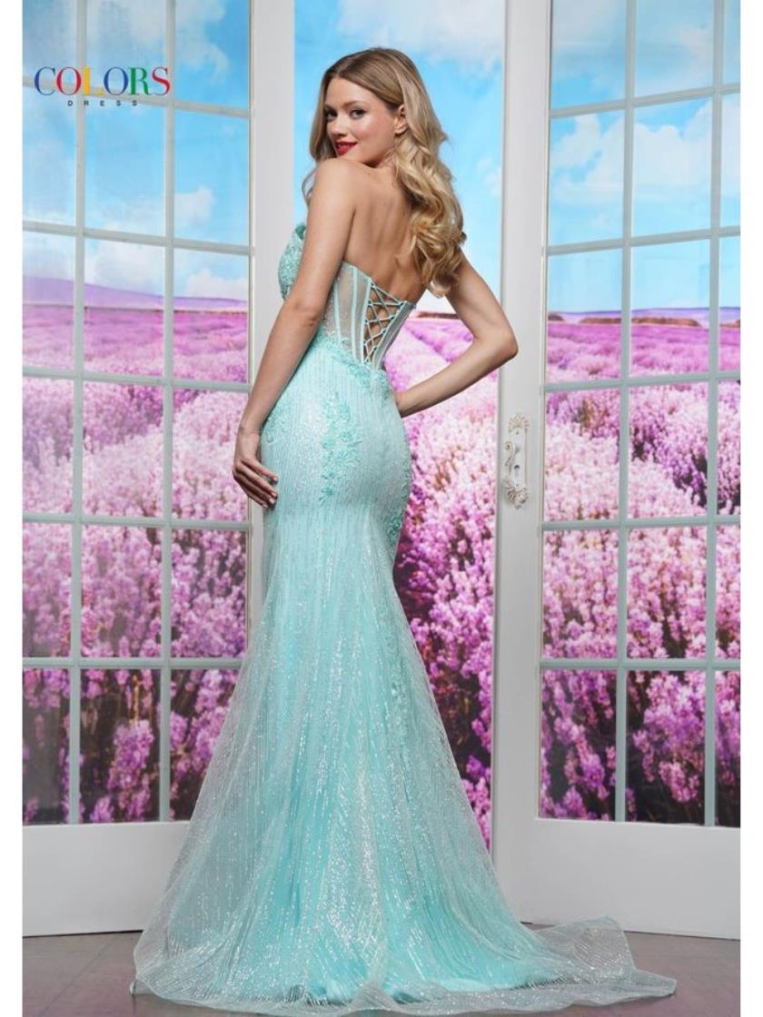 Prom Dresses Fitted Formal Long Slit Prom Dress Mint
