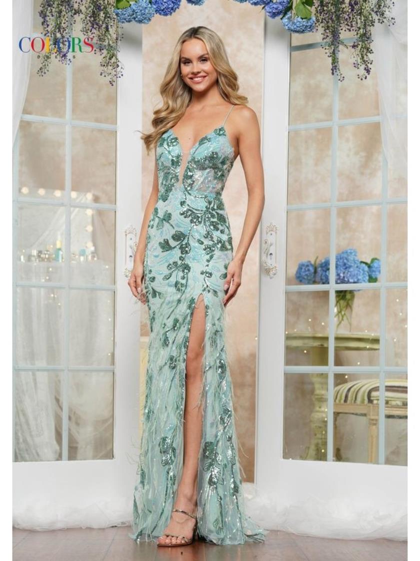 Prom Dresses Fitted Long formal Sequin Prom Dress Sage
