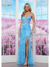 Prom Dresses Fitted Long formal Sequin Prom Dress Turquoise
