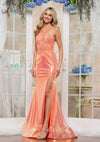 Prom Dresses Long Fitted Formal Sequin Prom Dress Orange