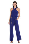 Jumpsuit Long Formal Belt Jumpsuit Electric Blue