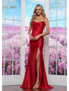 Prom Dresses Formal Long Satin Fitted Prom Dress Red