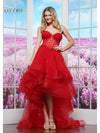 Prom Dresses Long Floral Applique Formal Prom Dress Red