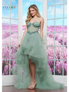 Prom Dresses Long Floral Applique Formal Prom Dress Sage