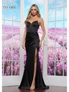 Prom Dresses Formal Fitted Long Slit Prom Dress  Black