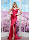 Prom Dresses Formal Fitted Long Slit Prom Dress  Poppy