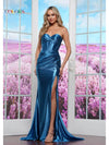 Prom Dresses Formal Long Skirt Fitted Slit Prom Dress Teal