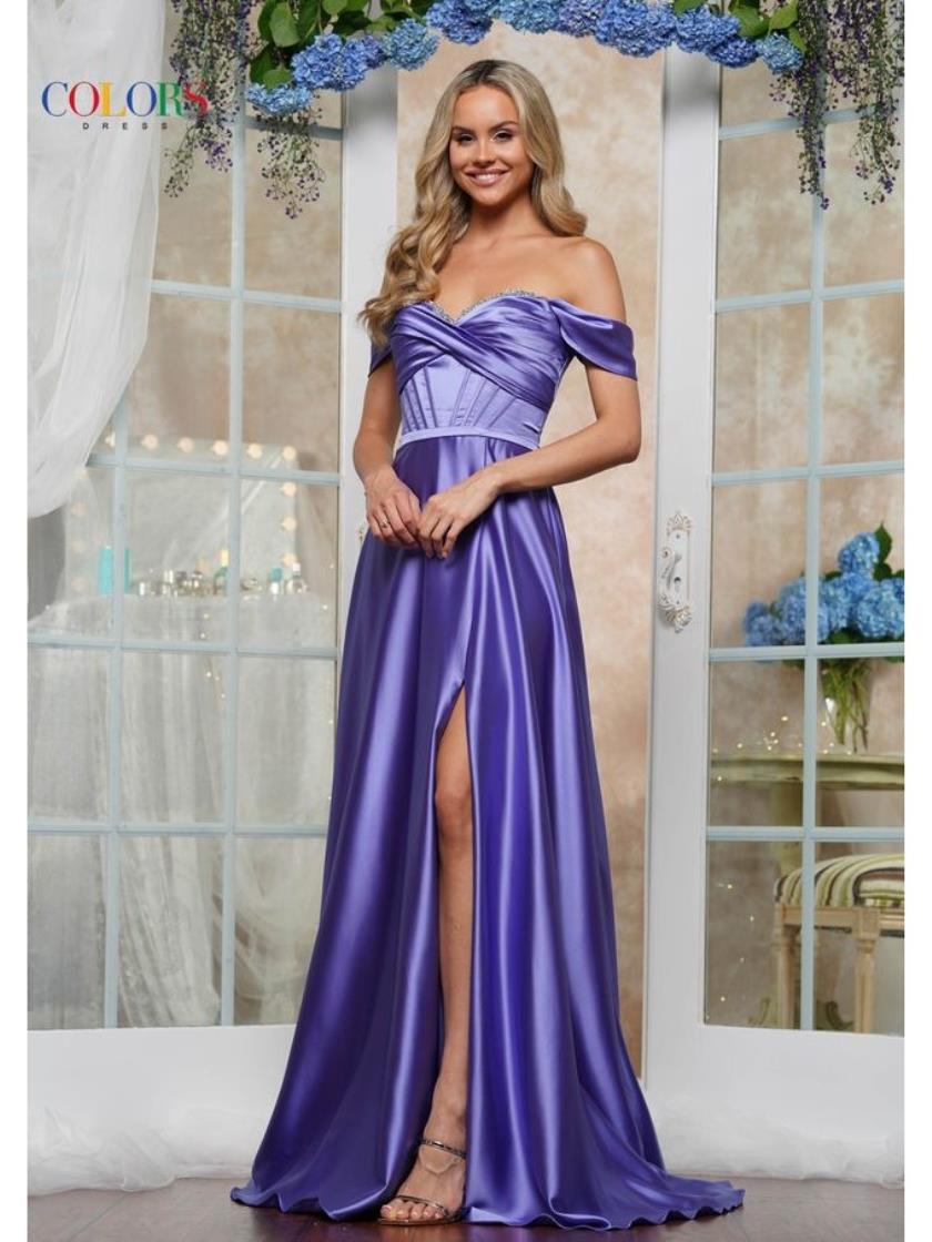 Prom Dresses Long Formal Slit Prom Dress Lavender
