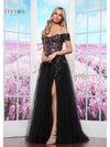 Prom Dresses  Long Floral Sequin Formal Prom Dress Black