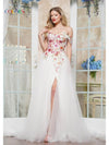 Prom Dresses  Long Floral Sequin Formal Prom Dress White