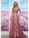 Prom Dresses Fitted Long Print Prom Dress Burgundy