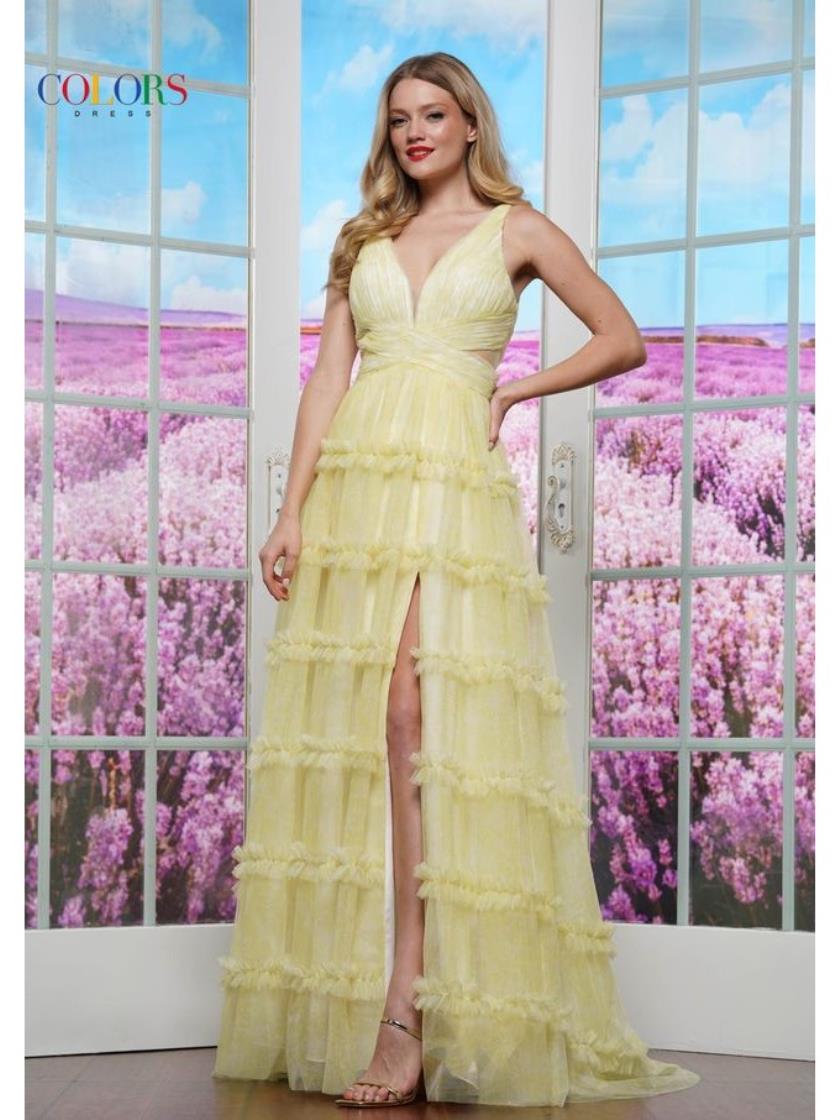 Prom Dresses Formal Top Print  Prom Dress Yellow