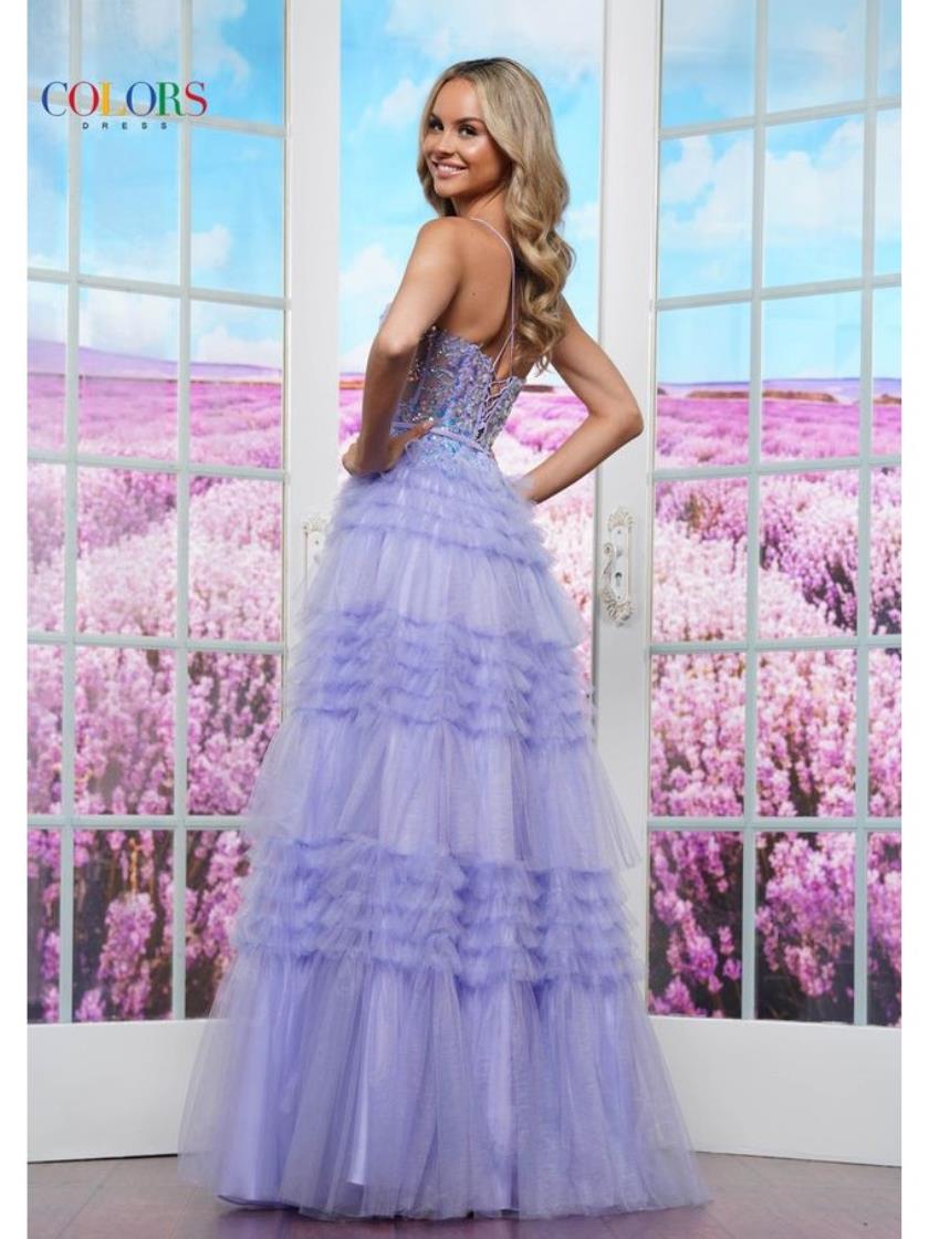 Prom Dresses Fitted Ruffle Prom Dress Lilac