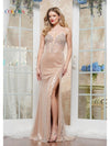 Prom Dresses Long Formal Fitted Evening Prom Dress Nude