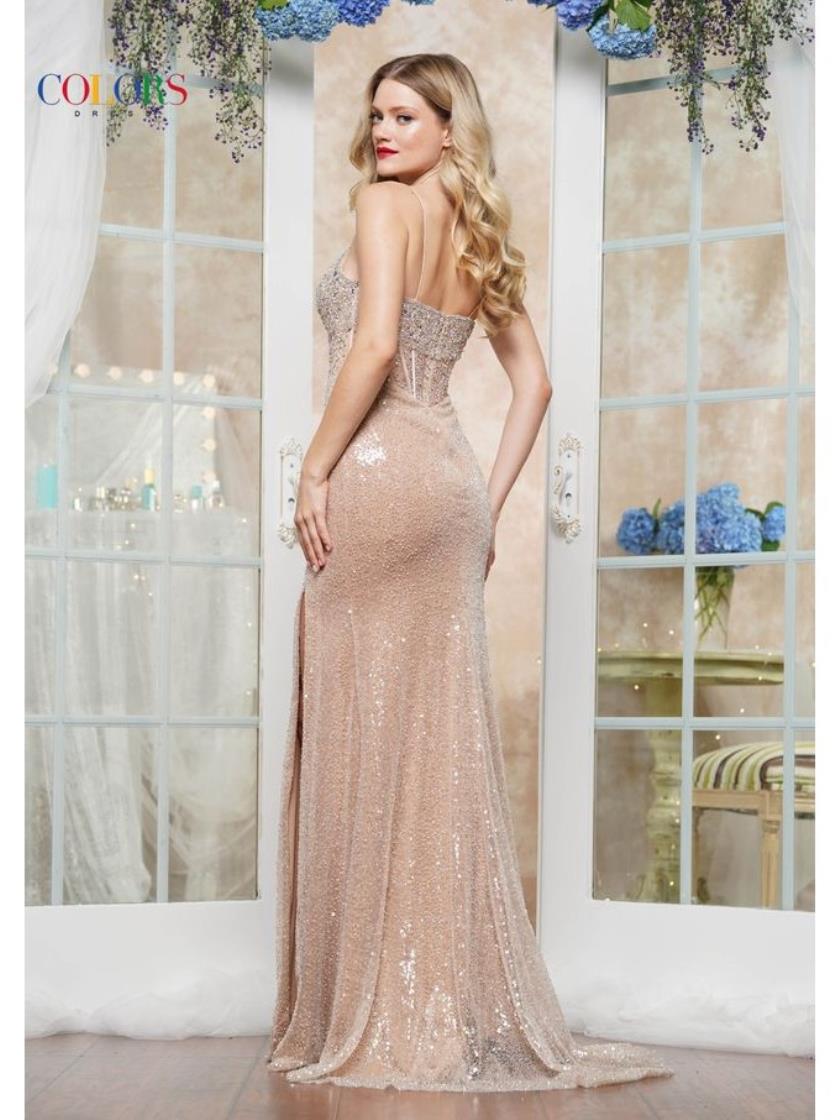 Prom Dresses Long Formal Fitted Evening Prom Dress Nude