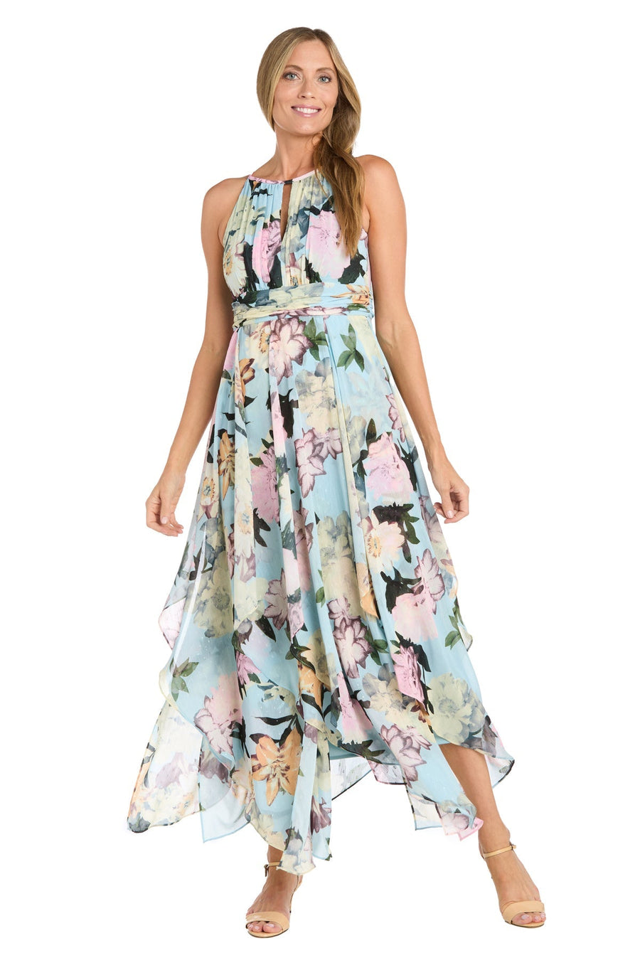 Formal Dresses Printed A Line Petite Formal Dress Aqua