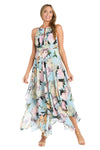 Cocktail Dresses Printed High Low A Line Formal Dress Aqua