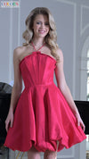 Cocktail Dresses Short A Line Mini Cocktail Dress Hot Pink