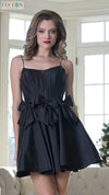 Cocktail Dresses A Line Short Pleated Cocktail Dress Black