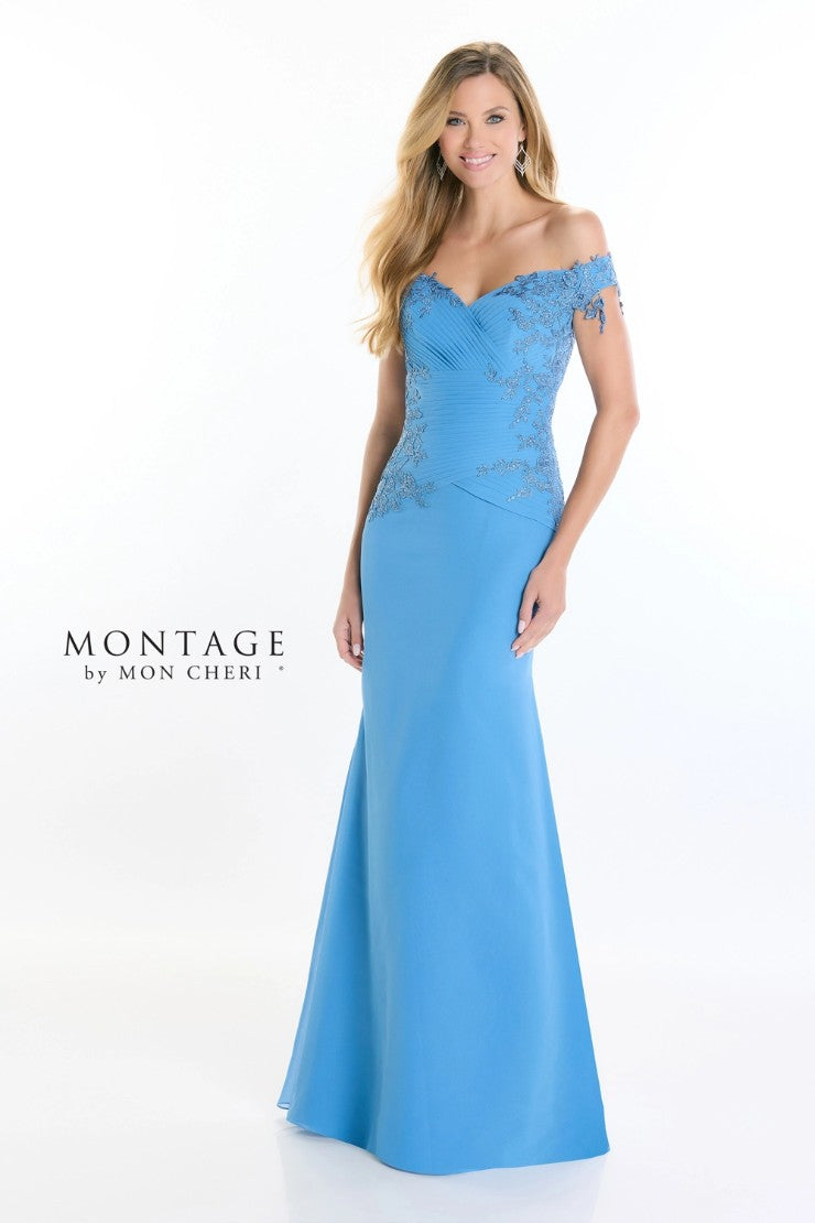 Formal Dresses Lace Applique Long Formal Dress Light Delphnium