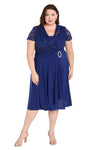 Cocktail Dresses Short Cocktail Plus Size Lace Knee Length Dress Royal