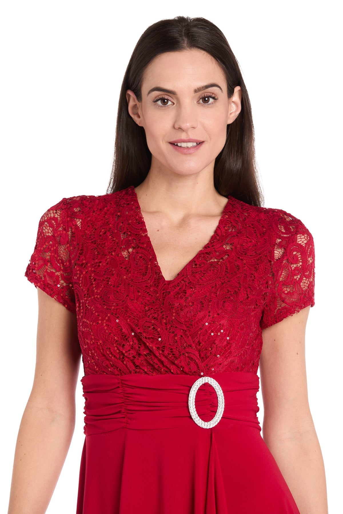 Cocktail Dresses Short Mother of the Bride Lace Cocktail Dress Red