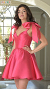 Cocktail Dresses Homecoming Short Pleated Cocktail Dress Hot Pink