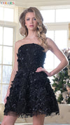 Cocktail Dresses A Line Lace Ruffle Short Cocktail Dress Black