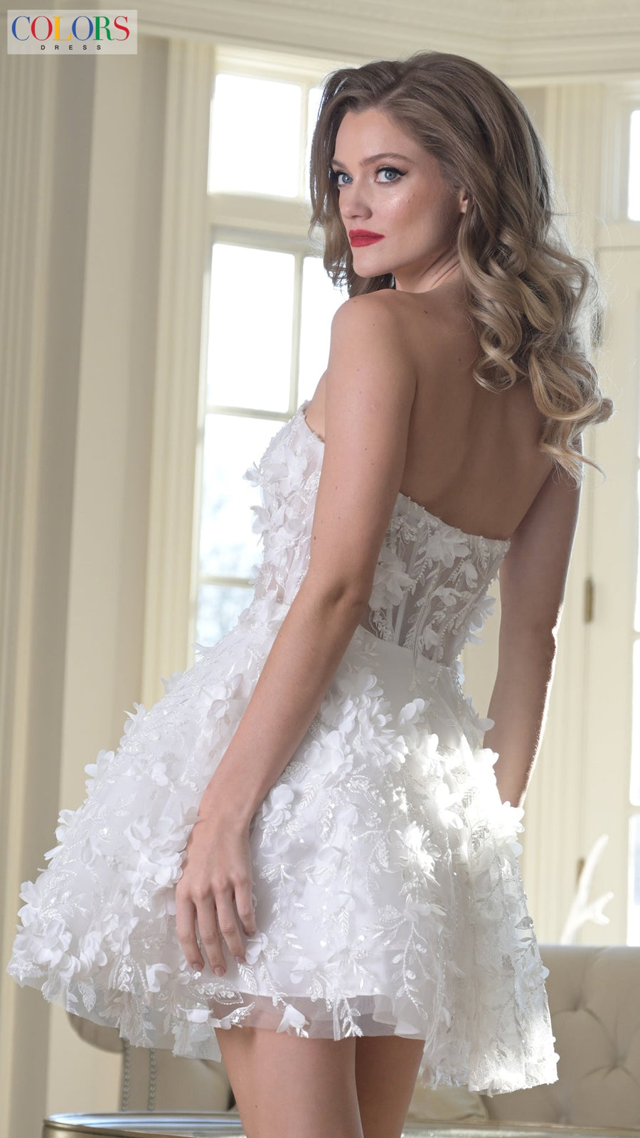 Cocktail Dresses A Line Lace Ruffle Short Cocktail Dress Off White