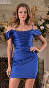 Cocktail Dresses Short Homecoming Fitted Cocktail Mini Dress Royal