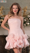 Cocktail Dresses Short Homecoming 3D Cocktail Dress Blush