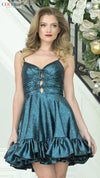 Cocktail Dresses A Line Short Ruffle Cocktail Homecoming Dress Teal