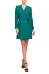 Cocktail Dresses Long Sleeve Short cocktail Blazer Dress Vivid Green