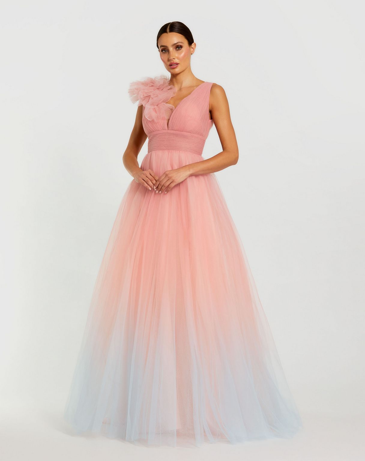 Prom Dresses Long Ball Gown Ombre Prom Dress Pink Multi