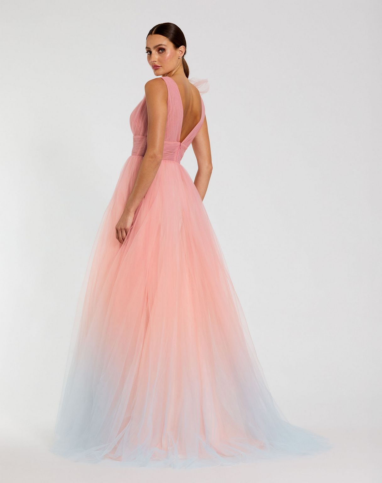 Prom Dresses Long Ball Gown Ombre Prom Dress Pink Multi