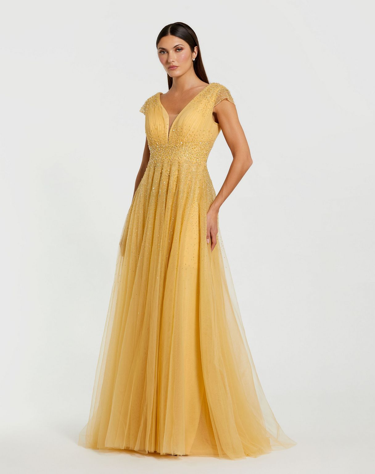 Formal Dresses Long Formal A Line Beaded Evening Dress Gold