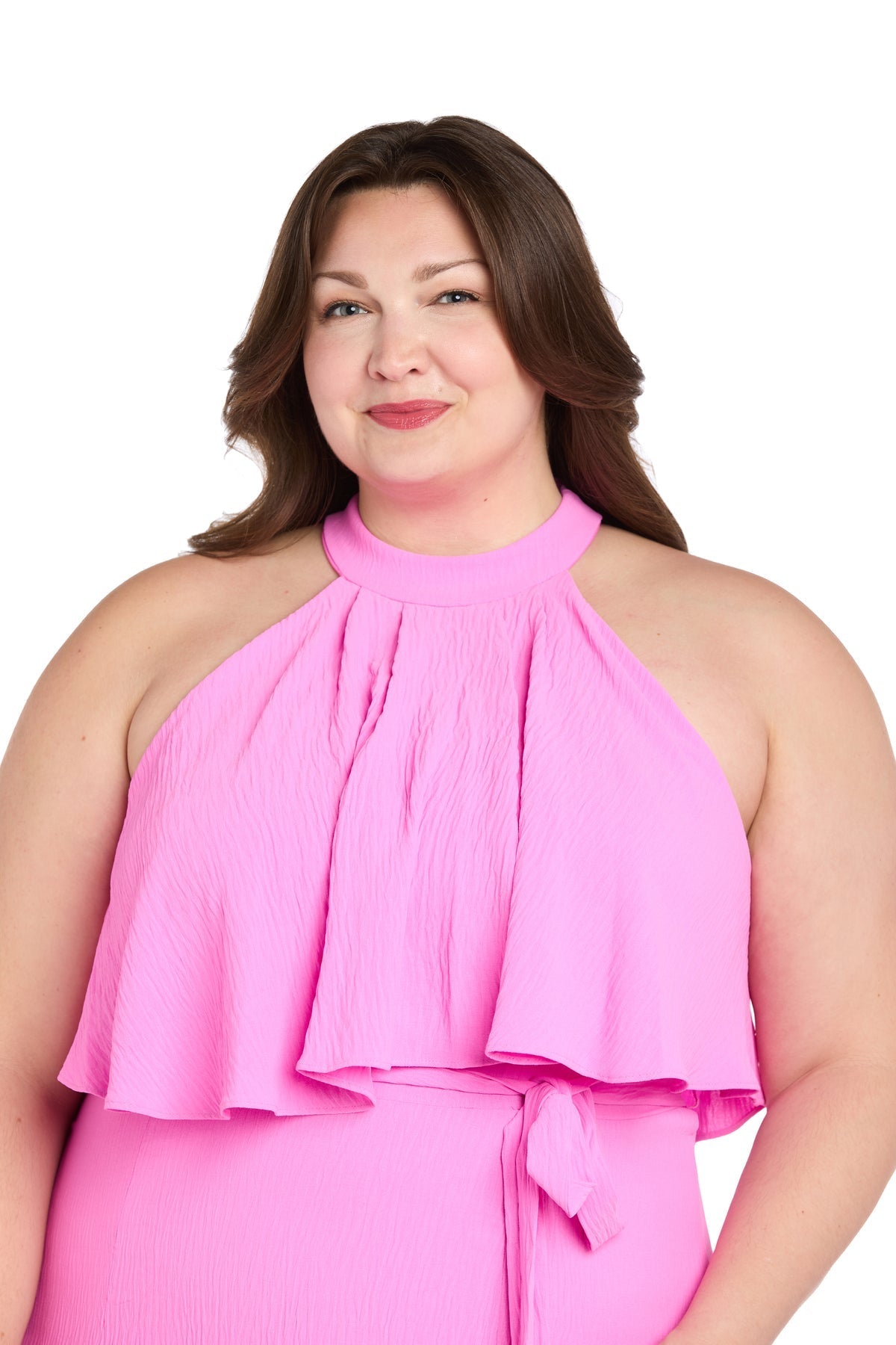 Plus Size Dresses Plus Size Cocktail A Line Midi Dress Pink