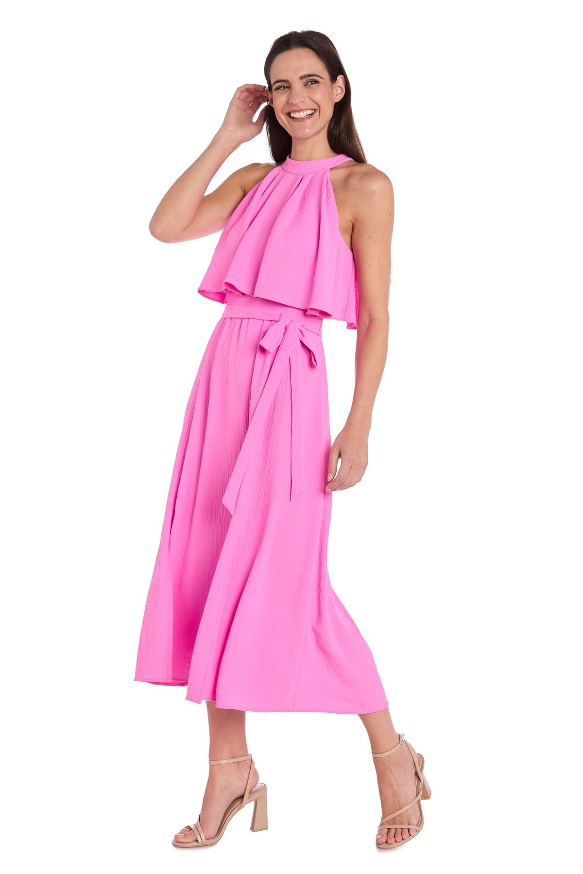Cocktail Dresses A Line Cocktail Midi Dress Pink