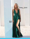 Prom Dresses A Line Long High Slit Formal Prom Dress Hunter