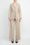Pant Suit Long Button Jacket Formal Pansuit SAND