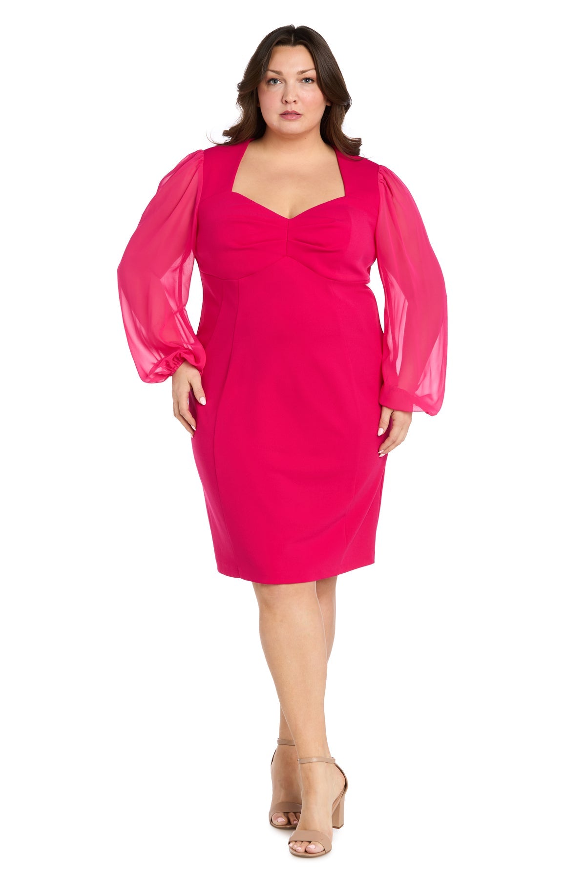 Plus Size Dresses Plus Size Short Bell Sleeve Cocktail Dress Peony