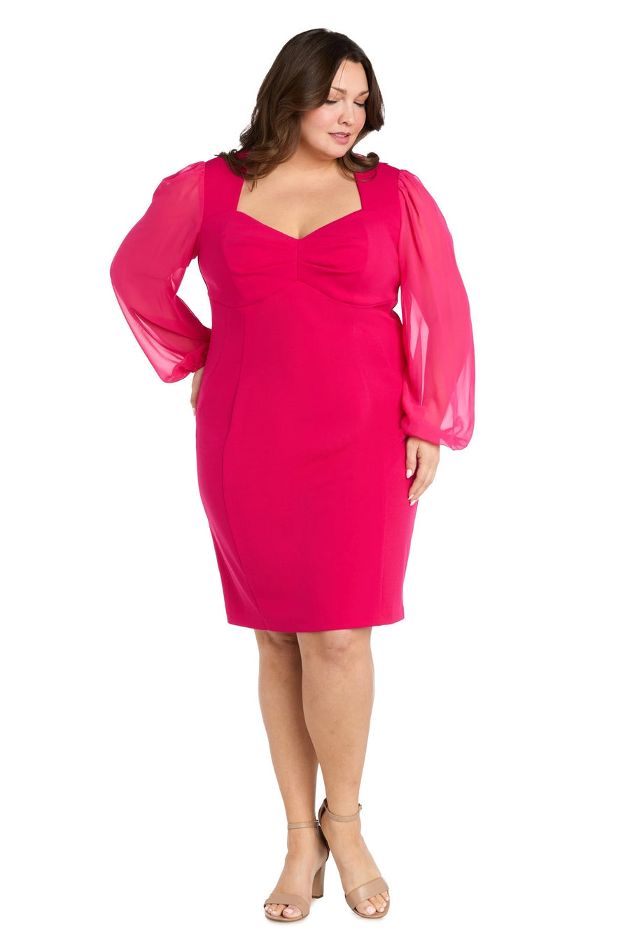 Plus Size Dresses Plus Size Short Bell Sleeve Cocktail Dress Peony