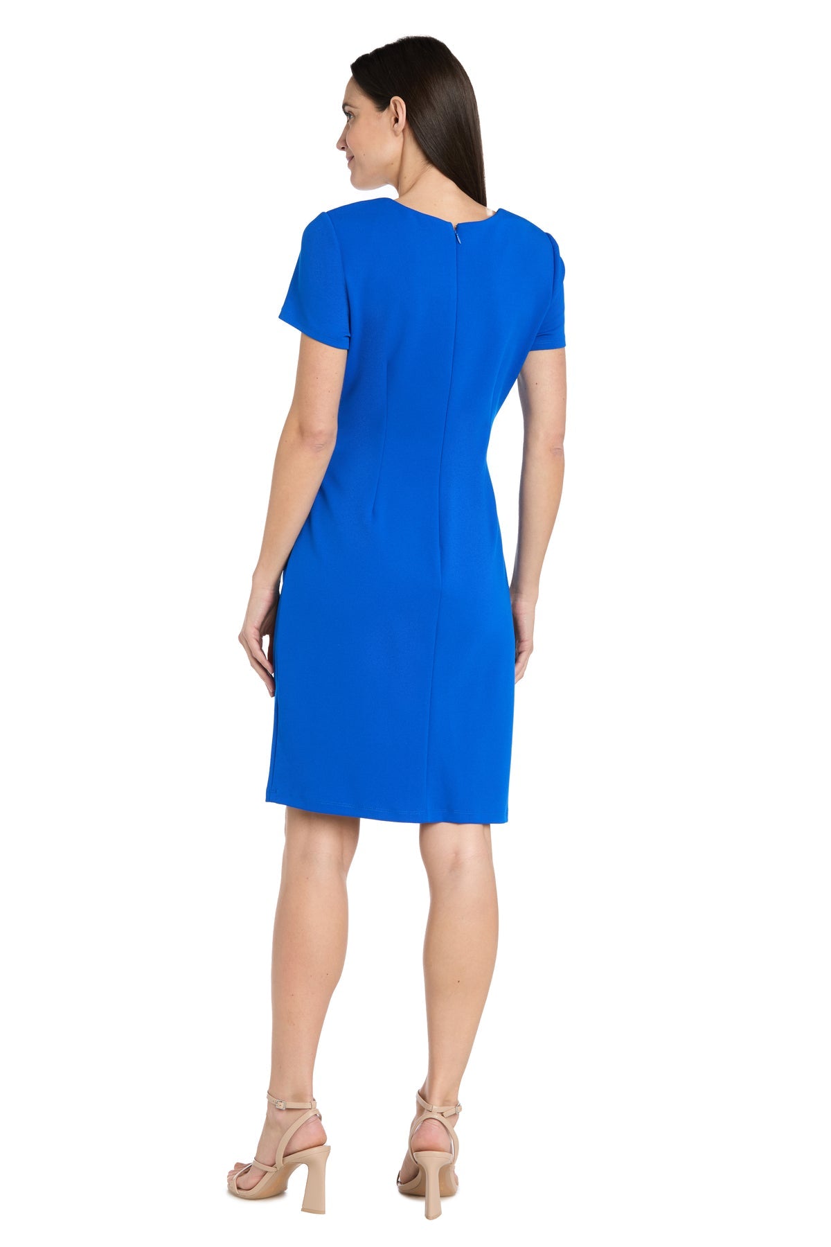Cocktail Dresses Pleated Short Cocktail Fitted Dress Electric Blue