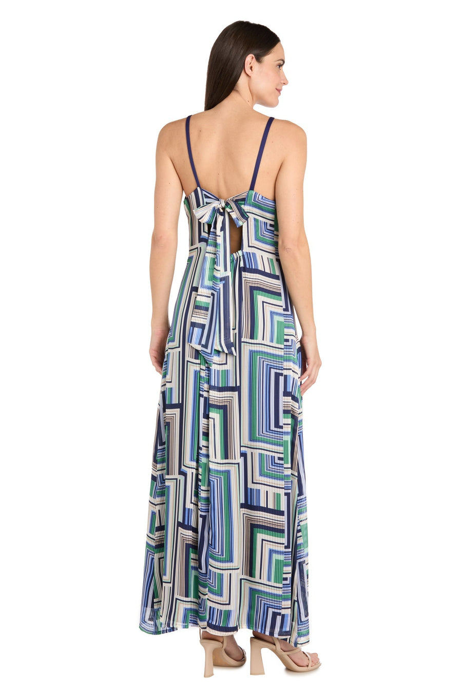 Formal Dresses Long Printed Formal Maxi Dress Blue/Green