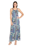 Formal Dresses Long Printed Formal Maxi Dress Blue/Green