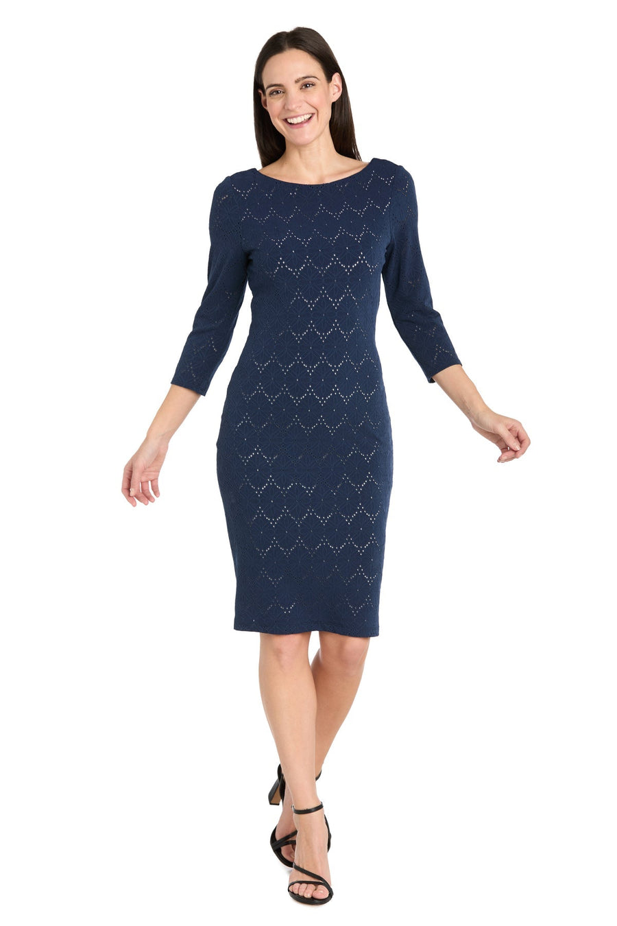 Cocktail Dresses Petite Knee Length Cocktail Dress Navy/Nude