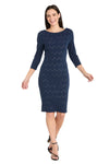 Cocktail Dresses Short Cocktail Knee Length Dress Navy/Nude