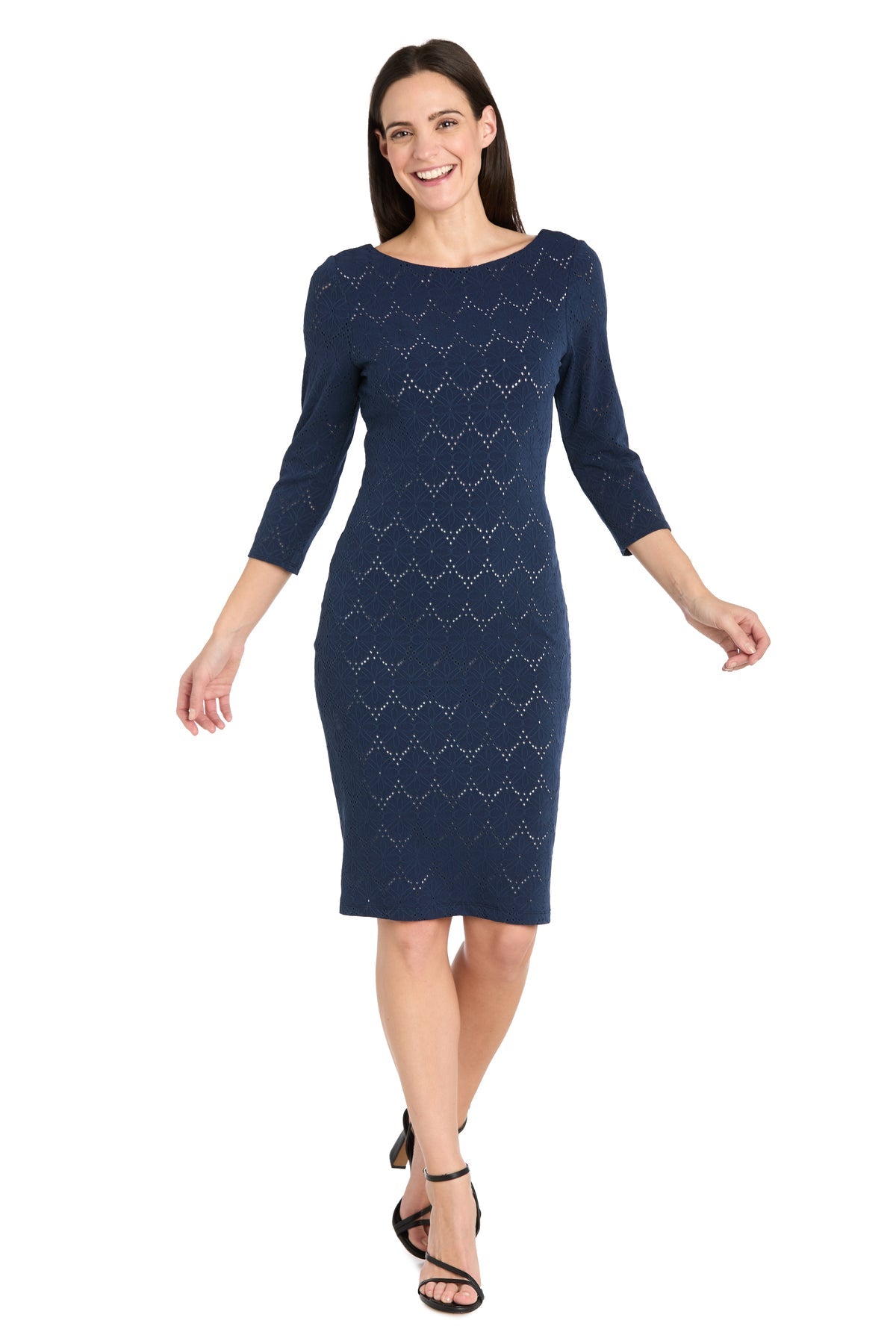 Cocktail Dresses Short Cocktail Knee Length Dress Navy/Nude