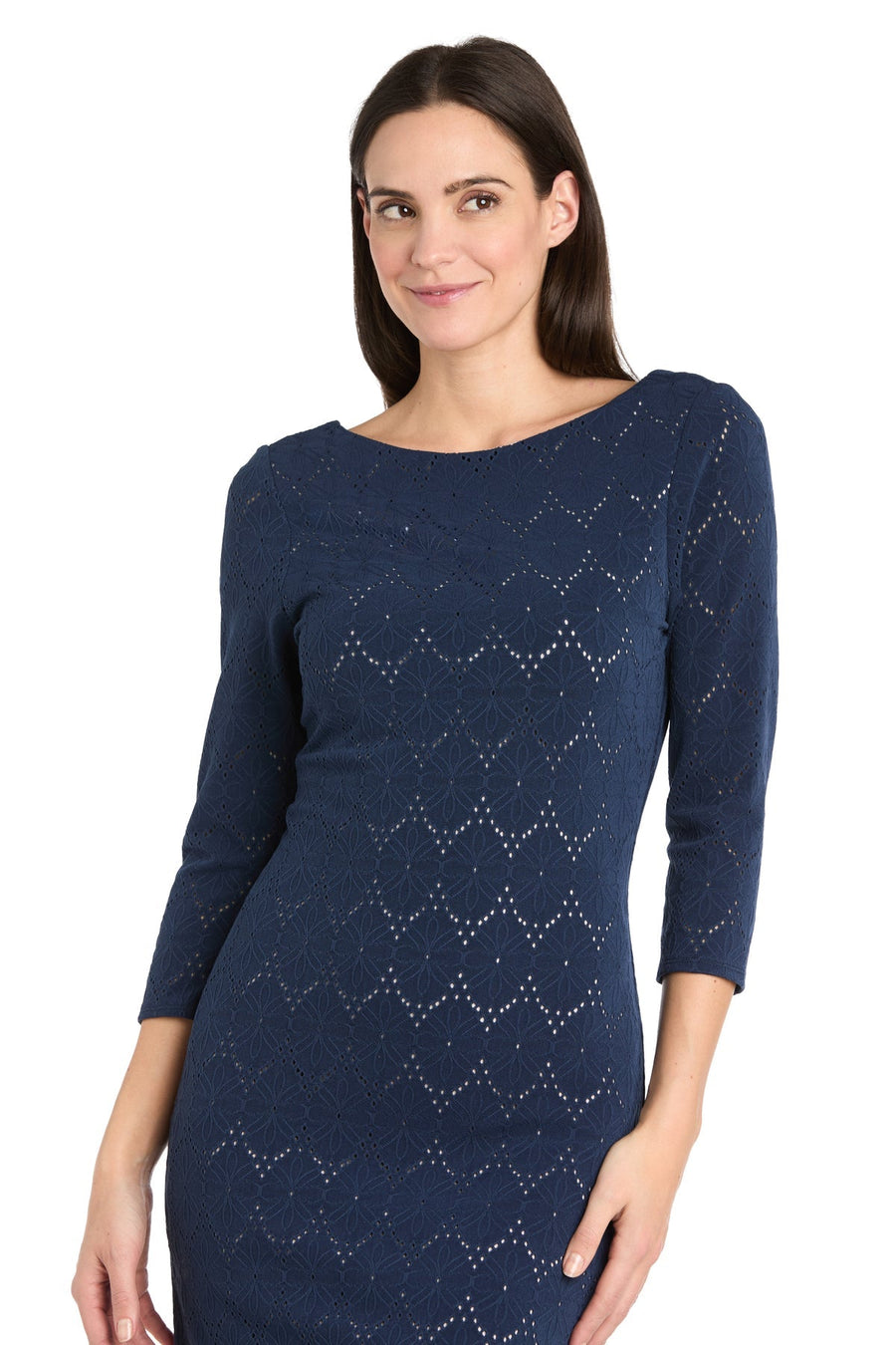 Cocktail Dresses Petite Knee Length Cocktail Dress Navy/Nude